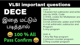 vlsi important questions  100 pass vijaysir [upl. by Mirth97]