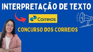 Interpretação de Texto  CespeCebraspe  Concurso dos Correios [upl. by Nightingale]