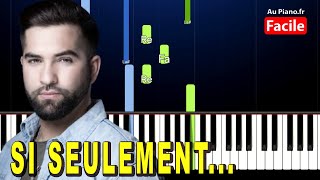 Kendji Girac  Si seulement  Piano Cover Tutorial  Paroles Karaoké 🎤 [upl. by Inigo]