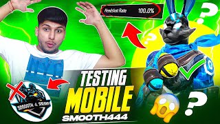 Testing 100 Headshot Rate Player 🚫😨 Mobile Smooth444 ✅ For NG Guild  Garena Free Fire [upl. by Ymar]