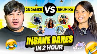 100 Dares Challenge Bhumika Vs 2B Gamer  Insane Dare On Public Gone Wrong [upl. by Garcon47]