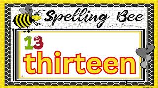 Spelling Bee Word List  List 2  Numbers Eleven to Twenty  Grades 1 to 3 [upl. by Wilkinson]