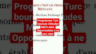 Programme MEVLANA de bourses en Turquie erasmus [upl. by Wolfson]