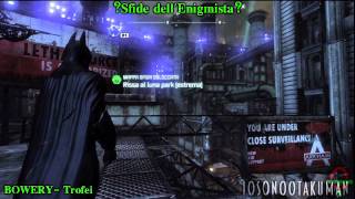 Batman Arkham City ITA Sfide dellEnigmista Bowery [upl. by Atteras]