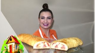 PÃO RECHEADO FOFINHO E SEM SOVAR Culinária em Casa [upl. by Enaitsirhc599]