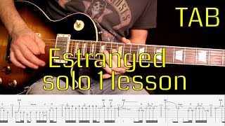 Guns n roses  Estranged solo 1 lesson with tabs [upl. by Sinegold]