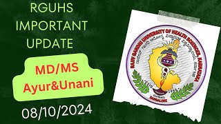 Fee Notification And Time Table for I MD  MS Ayurveda And Unani November2024 Examinations [upl. by Festa]