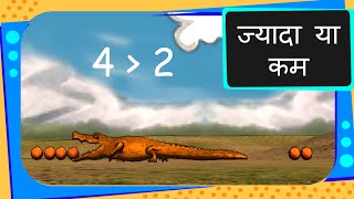 Maths  ज्यादा  कम या बराबर  Greater than and Less than  Hindi [upl. by Flosser800]