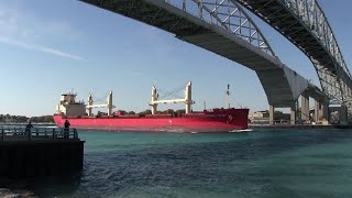 Federal Indiana 200m Ship Leaving St Clair River To Lake Huron [upl. by Taylor]