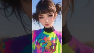 Beautiful Japanese Girls in AI Vibrant amp Cool Vibes 🌸🎨💫 [upl. by Bohner]