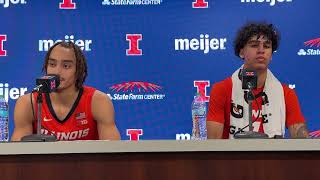 EIU postgame Illini players Dra GibbsLawhorn and Will Riley [upl. by Servais]