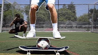 Skateboarder vs Soccer Challenge feat KG4 [upl. by Hessler]