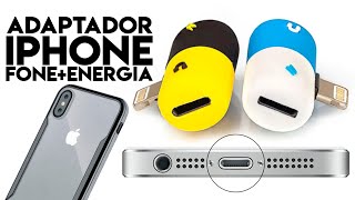 Adaptador Iphone para Fone e Carregador  Adaptador Lightning splitter fone e energia [upl. by Hanser]