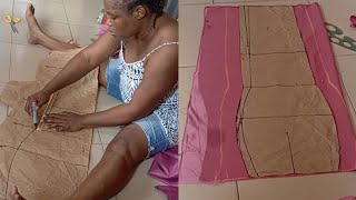 STEP BY STEP METHOD TO DRAFT A PENCIL SKIRT WITH HIP CONTOURSEWINGTUTORALSSEWINGVLOG [upl. by Palla712]