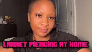 diy lip piericng at home [upl. by Isabel]