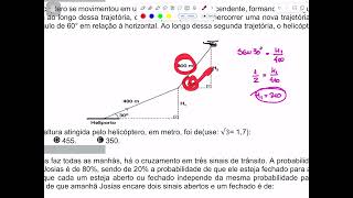 Q34 Ao decolar de um heliporto um helicóptero se movimentou em uma trajetória retilínea ascendente [upl. by Nhaj]