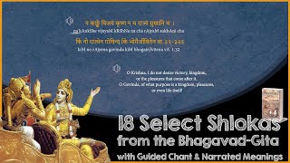 18 Most Important Shlokas of Bhagavad Gita  With Narrated Meanings [upl. by Ahselet]