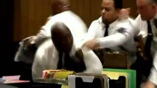 Fight breaks out in Massachusetts courtroom [upl. by Ayekam]