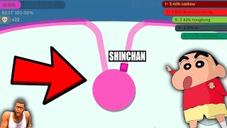 SHINCHAN amp FRANKLIN playing PAPERIO 2 First Time HINDI  Shinchan funny gameplay Pinchan Franklin [upl. by Arua245]