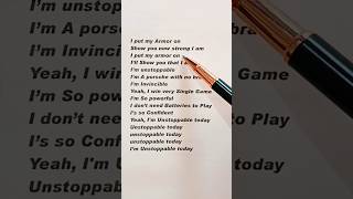 English song with lyrics Sia unstoppable englishsong short sia lyrics [upl. by Akelahs]