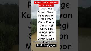 WETON SUKSES 2025 primbon weton primbon lengkap [upl. by Adaven]