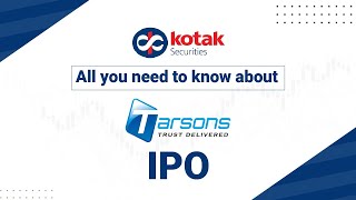 Tarsons Products Limited IPO Details amp Everything You Need To Know  Kotak Securities [upl. by Erual]