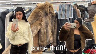 COME THRIFT MY DREAM WINTER WARDROBE WITH ME  thrifting winter 2023 trends [upl. by Benedetto]