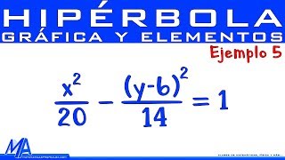 Calcular ecuación de la hipérbola dados foco vértice y centro [upl. by Mauri]