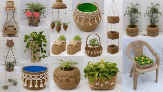 20 Best Reuse Ideas Waste Material for Plant Pot Jute Rope Craft Ideas [upl. by Courtund]