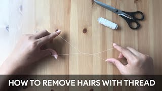 How to hold and work with thread to remove facial hairs  Threading technique [upl. by Schapira]