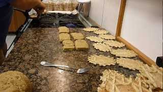 Making Authentic Italian Pizzelle on an Antique Cast Iron Pizzelle Iron [upl. by Hege]