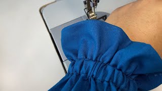 How to stitch an Elasticized Sleeve Hem 4 easy ways [upl. by Rexana]