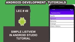 Simple Listview in Android Studio Tutorial  49  Android Development Tutorial for Beginners [upl. by Blair]