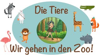 Die Tiere  Wir gehen in den Zoo  Deutsch lernen  German wild animals  Almanca Hayvanlar [upl. by Ximenez]