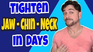 EASY Face Yoga Tutorial For Lifting The NECK JAW amp CHIN  Chris Gibson [upl. by Eelik]