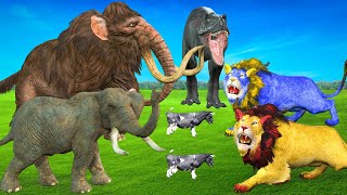 Monster Lion vs Zombie Mammoth Saved Wild Animal Fights [upl. by Refotsirc]