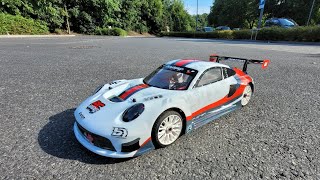 Piękne Porsche GT3R Bittydesign  prezentacja i pierwsza jazda 6s  Arrma Infraction  toomajRC [upl. by Vanya326]