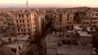 Drone Footage Shows Devastation In Eastern Aleppo Syria [upl. by Baoj87]