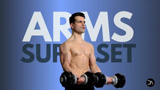 15 minute BICEPS TRICEPS Superset Workout Dumbbells [upl. by Power596]