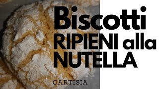 BISCOTTI AL BICCHIERE RIPIENI ALLA NUTELLA SENZA BILANCIA [upl. by Kcirrej]