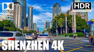 Driving in downtown Shenzhen  4K HDR Shenzhen China [upl. by Clementina]