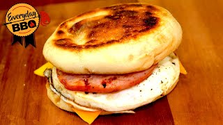 McDonald’s Egg McMuffin Breakfast Sandwich Copycat Recipe on The Blackstone Griddle  Everyday BBQ [upl. by Liatnahs435]