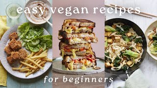 3 EASY VEGAN RECIPES FOR BEGINNERS VEGANUARY [upl. by Sioux]