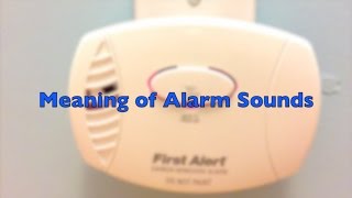 Meaning of Beep and Chirp Sounds of a Carbon Monoxide Detector First Alert [upl. by Hanfurd]