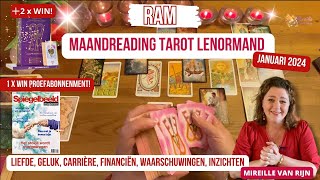 ♈️ STERRENBEELD RAM JANUARI 2024 VOORSPELLING  TAROT LENORMAND  MIREILLE VAN RIJN [upl. by Connolly64]