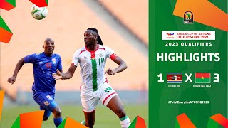 Eswatini 🆚 Burkina Faso  Highlights  TotalEnergiesAFCONQ2023  MD2 Group B [upl. by Weirick352]