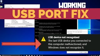 How to Fix USB Device Not Recognized  USB Not Working [upl. by Aiden]