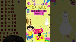 2 Times Table Song  Times Table Songs  Multiply by 2  Times Table Fun  Number Fun TinyTotzKidz [upl. by Idona]