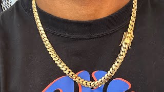 10mm 14kt 22” Miami Cuban Link Chain Handmade by gusvillajewelry [upl. by Aldin610]