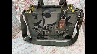 Whats in my Marc Jacobs Camo Tote Bag [upl. by Arron831]